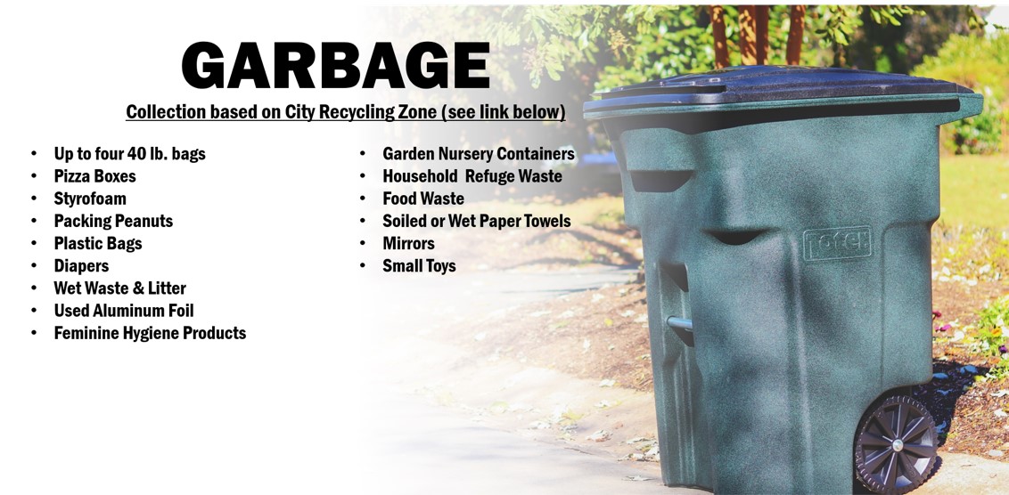 Garbage Can Sizes Allowed - Garbage Instructions - Franklin Lakes, NJ